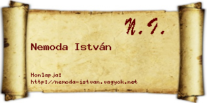 Nemoda István névjegykártya