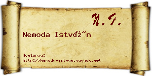 Nemoda István névjegykártya